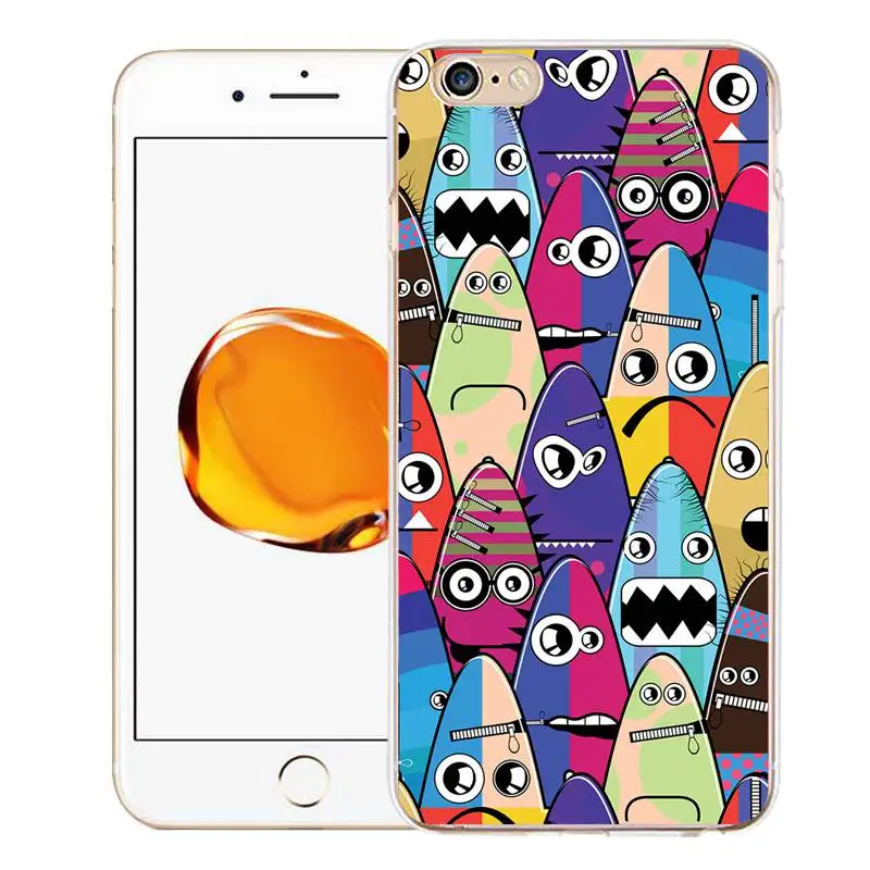 QMSWEI TPU Clear Phone Case For iPhone 6G 6s 7 8plus x Soft Strawberry Bear Silicone Printed Cover 4 5se 6Plus 7P |