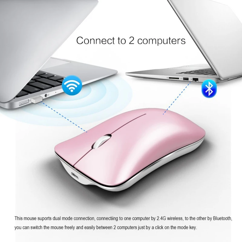 Портативная Беспроводная игровая клавиатура мышь для Bluetooth 4 0 USB 2 бесшумная