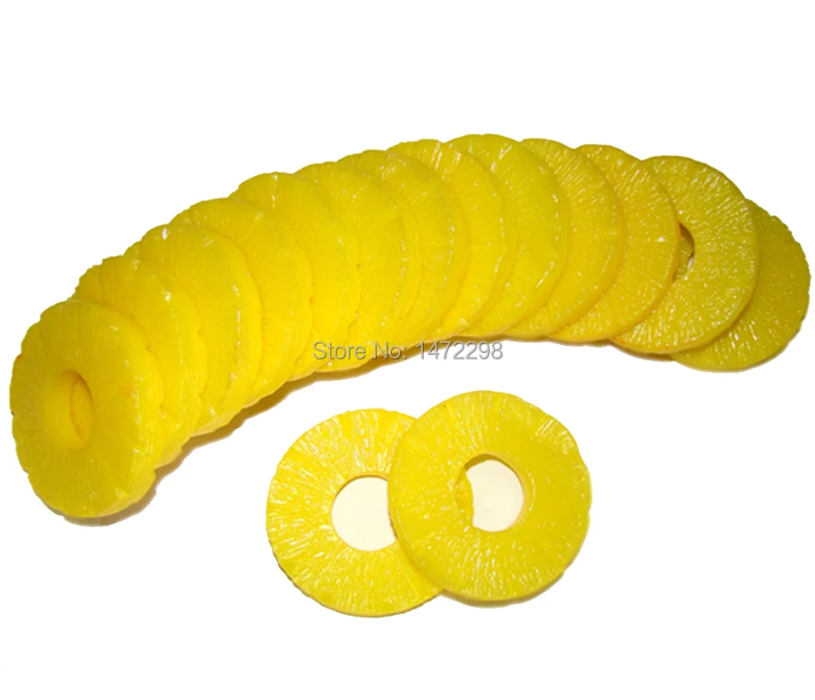 Реалистичный желтый кусочек ананаса 10 шт. украшение искусственные фрукты