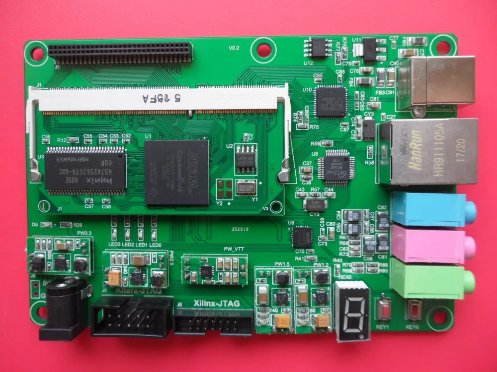 FPGA макетная плата EP4CE22F17 основная + удлинитель набор золотой палец (GF) интерфейс |