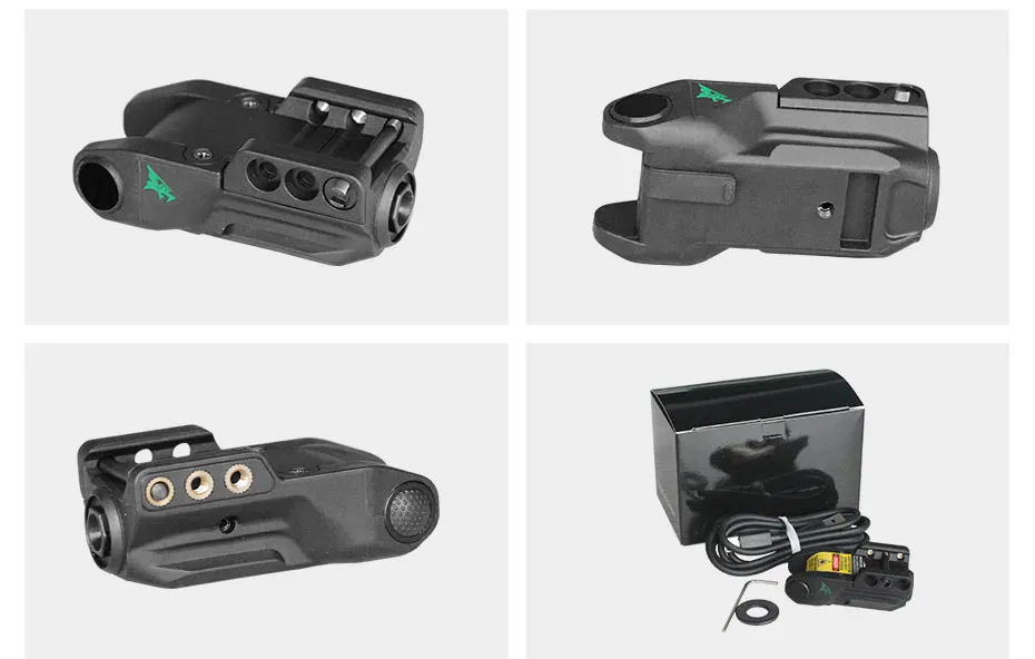 Тактические лазерные прицелы для пистолетов Mini Mira Laser Glock Handgun Air Rifle аксессуары Smart On/Off Switch Green Lazer Pointer