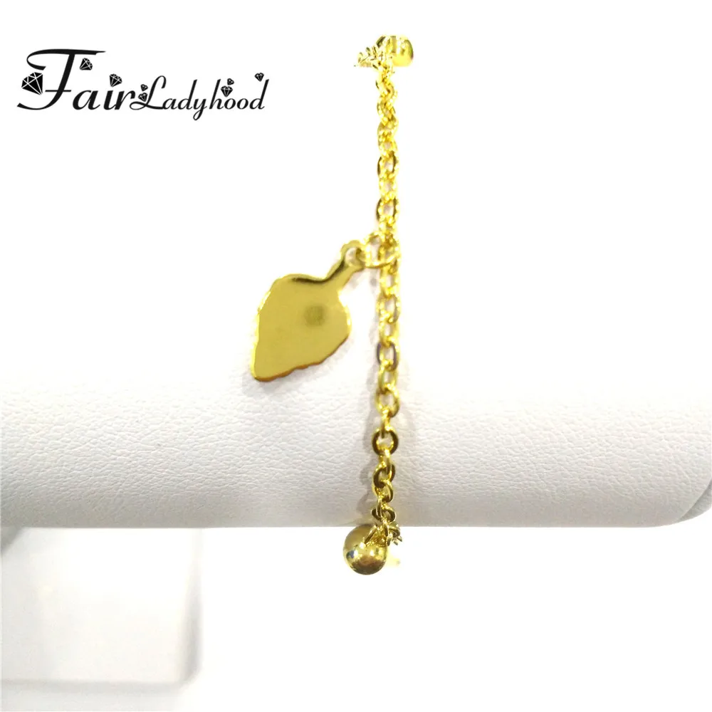 FairLadyHood 316L Нержавеющая сталь Bijoux Femme Золотая елка браслет для Для женщин Jewelry