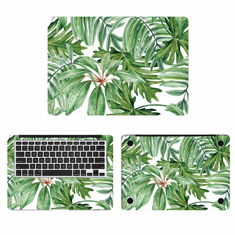 Наклейка на ноутбук с рисунком зеленых листьев наклейка для Macbook Pro Air Retina 11 12 13 15