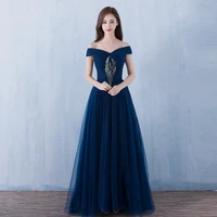 tulle evening dresses sexy a line tulle navy wedding formal party dresses cheap