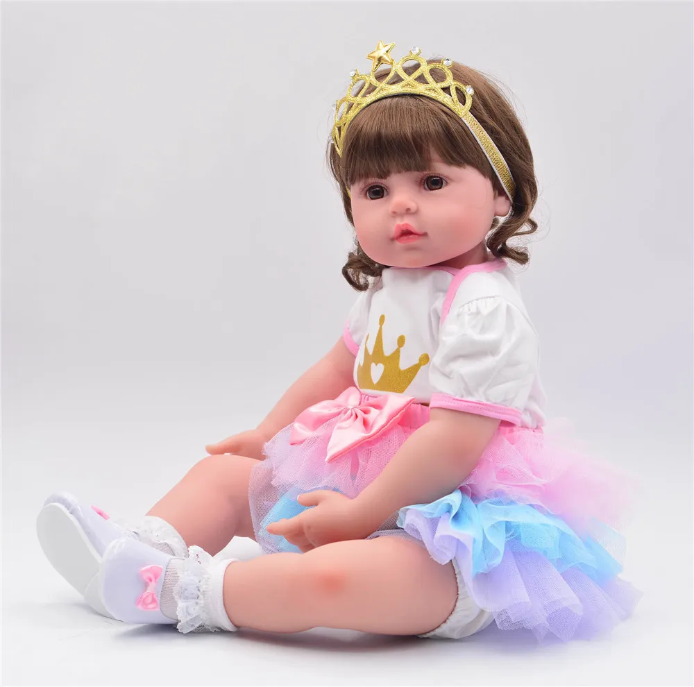 60 см Силиконовая Кукла Reborn игрушки 24 дюйма виниловая принцесса малыш bebe reborn