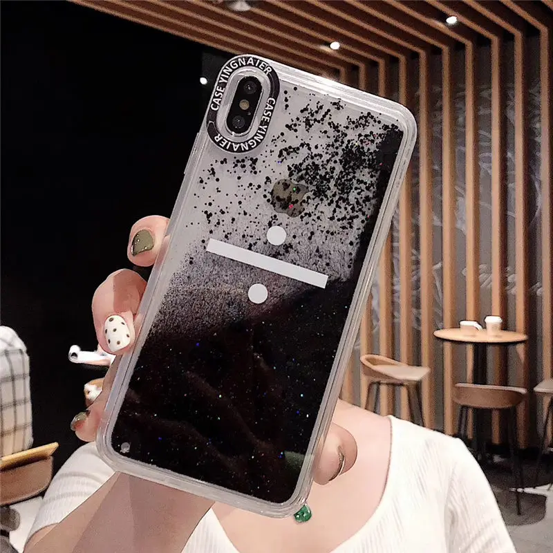 Блестящий зыбучий песочный Жидкий чехол для iPhonex XS XR XSMAX задняя крышка