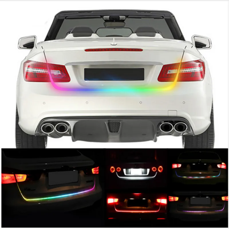 Струящийся светодиодный RGB красочный Автомобильный свет багажника для Nissan Qashqai j11 Juke X-trail T32 Tiida Note Almera Primera Pathfinder Teana