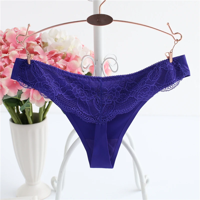 6 шт./лот M L XL Для женщин модные пикантные Кружево льда шелка G String плюс Размеры