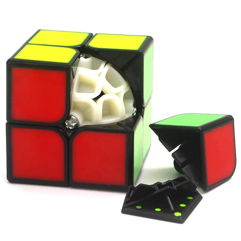 Новое поступление Циклон Мальчики FeiZhi 2x2x2 плитки Cube Magic черный профессиональный