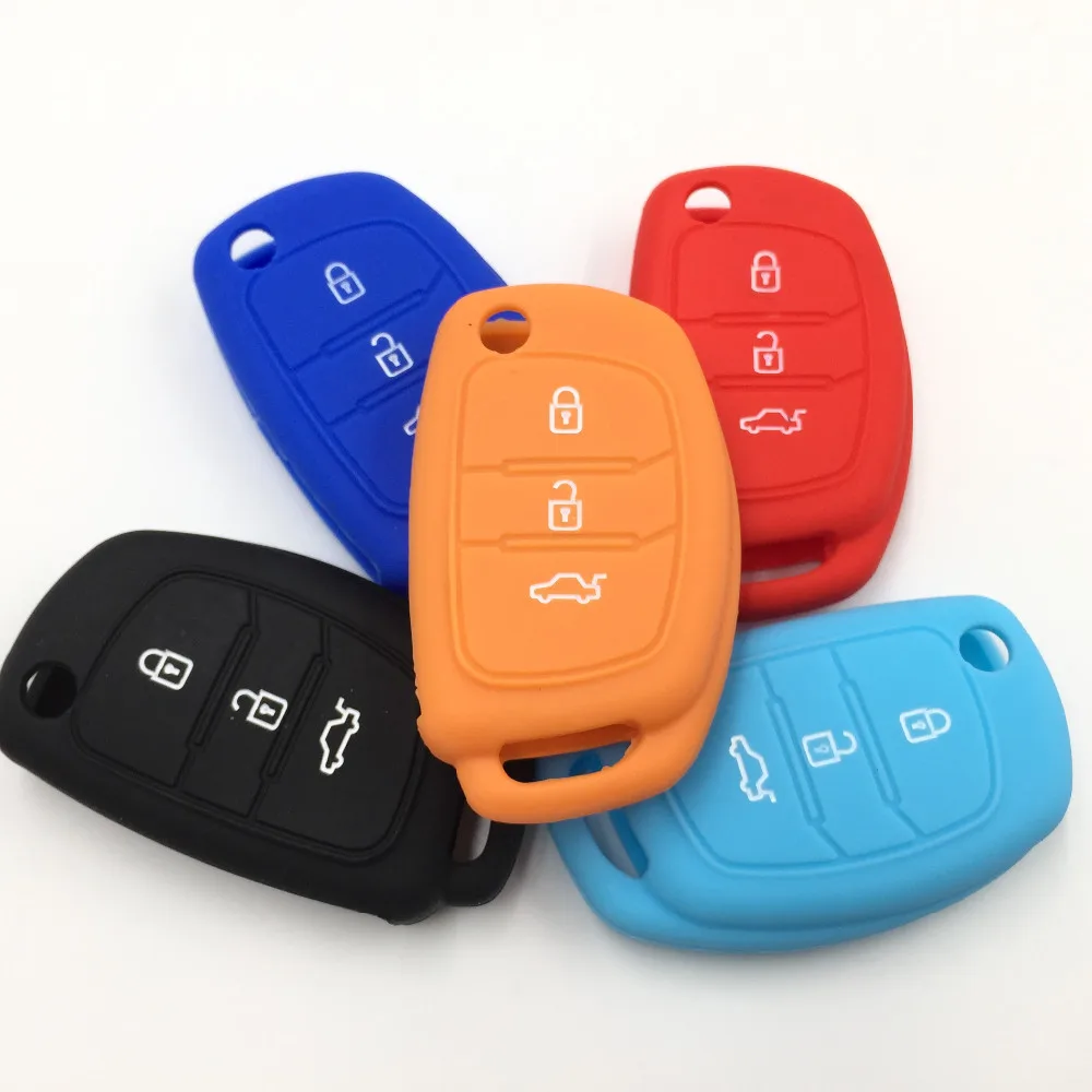 Купить 2 отправить один автомобиль ключевые чехол силиконовый для hyundai i10 i20 IX25 IX35