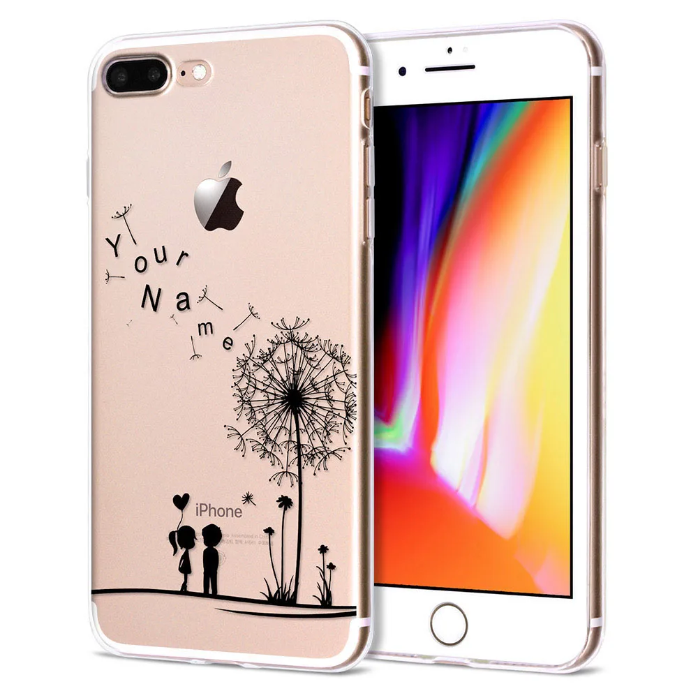 Чехол на заказ для iPhone 5, 5S, 6, 6 S, 7, 8 Plus, X из мягкого ТПУ для samsung S7, S8, S9, huawei, P9, P10, P20 Lite
