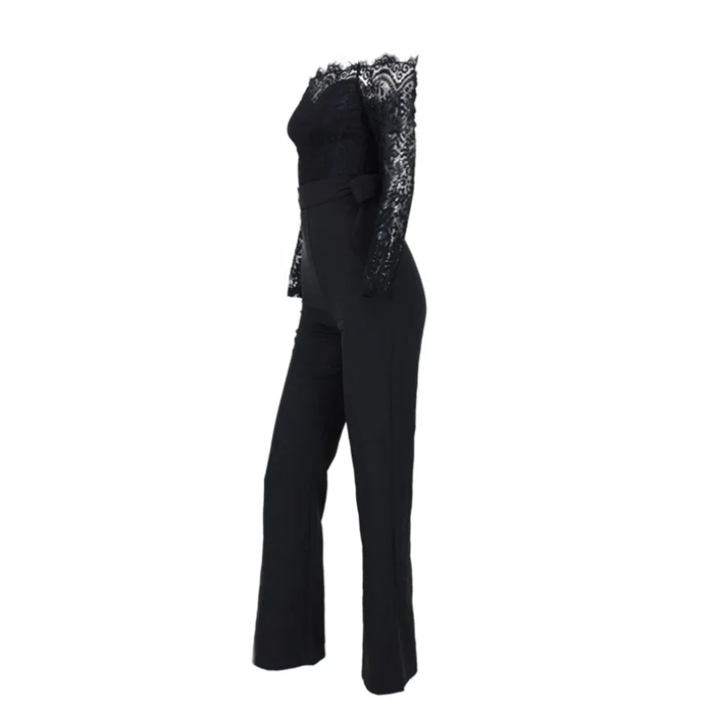 

Fashion Jumpsuits Women Lace Patchwork Embroidery Sexy Party Jumpsuit Rompers Ladies Bodysuits