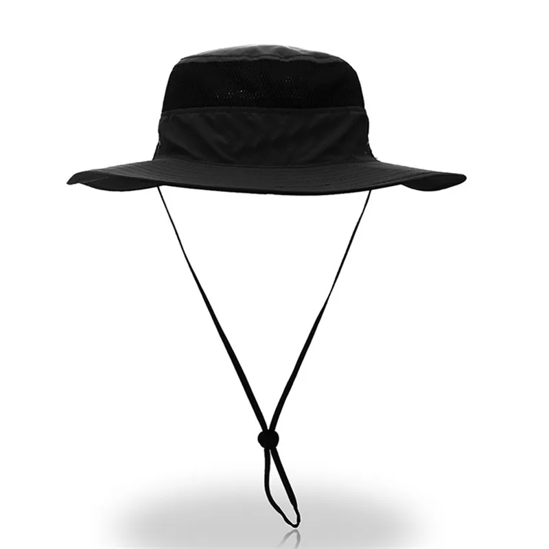 Black WOLFONROAD мужская шапка Boonie летние походные шапки для кемпинга тактические снайперские шляпы для рыбалки мужские шапки военные быстросохнущие шапки L-GZQF-001 - Цвет: Black