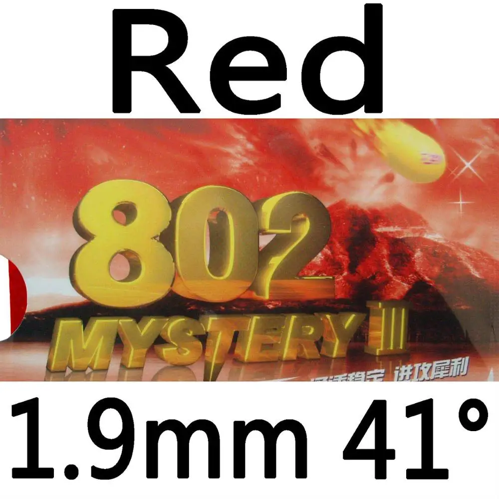 729 Mystery III 802 короткая резиновая губка для настольного тенниса - Цвет: Red 1.9mm H41