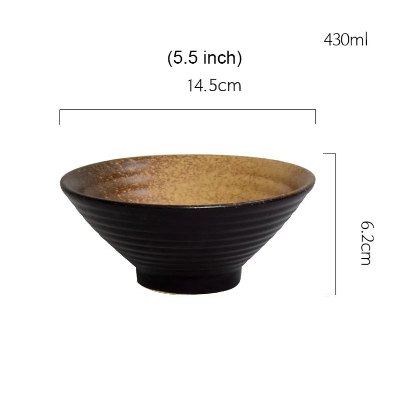 E(5.5inch) 4,5/5,5/6,5/8/9 дюймов японский Керамика Bowl Ramen большая чаша говядина Лапша супа чашки, миски под рис салат контейнер Винтаж Кухня посуда - Цвет: E(5.5inch)