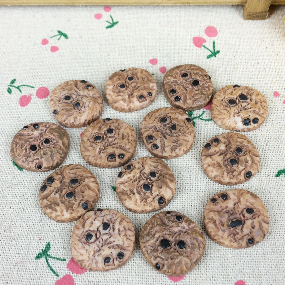 10 шт. плоский задник из смолы кабошон миниатюрные поддельные печенье DIY плоская