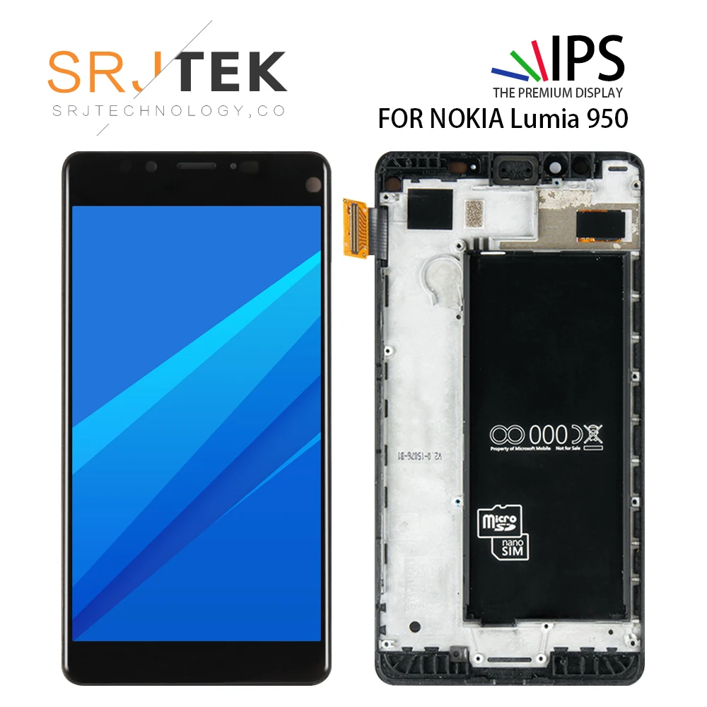Одиночный SIM 5 2 &quotоригинальный AMOLED дисплей для NOKIA Lumia 950 LCD сенсорный экран