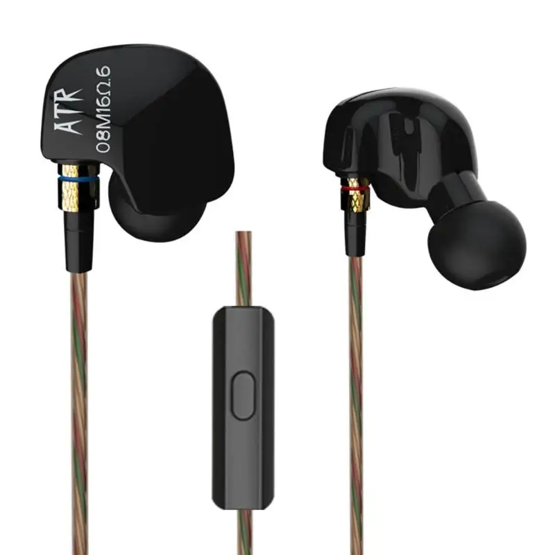 KZ ATR In Ear стерео наушники вкладыши HiFi 3 5 мм L Тип штепсельной вилки шумоподавляющие