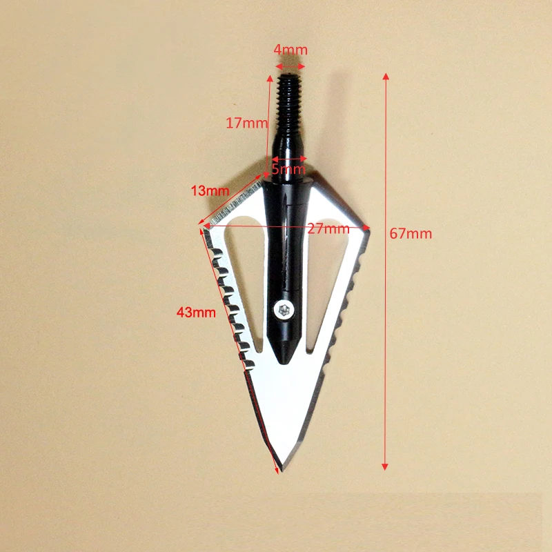 Шт. 12 шт. Broadheads Bone Охота Arrowhead 4 лезвия стрельба из лука сталь Черная стрела релиз