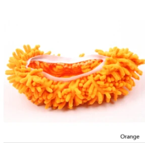 orange Микрофибра напольное покрытие «шенилль» шлепанцы для уборки Швабра очиститель для обуви парики домашняя ткань чистая обувная крышка мопхед инструменты для чистки обуви - Цвет: orange