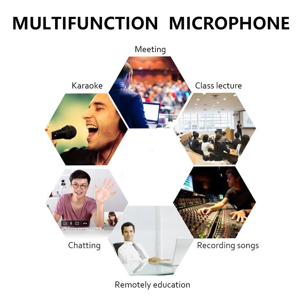 Omnidirection USB микрофон для компьютерных игр, ноутбуков, ПК, планшетов, ПК, геймеров для записи Skype, Youtube, микрофон для конференц-связи XIAOKOA