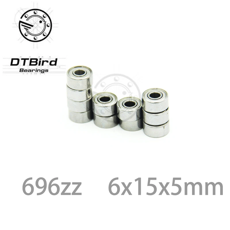 

ABEC-5 10pcs 696ZZ 6x15x5 mm miniature ball bearings 696 thin wall deep groove ball bearing 6962Z 6*15*5mm fo 6mm shaft