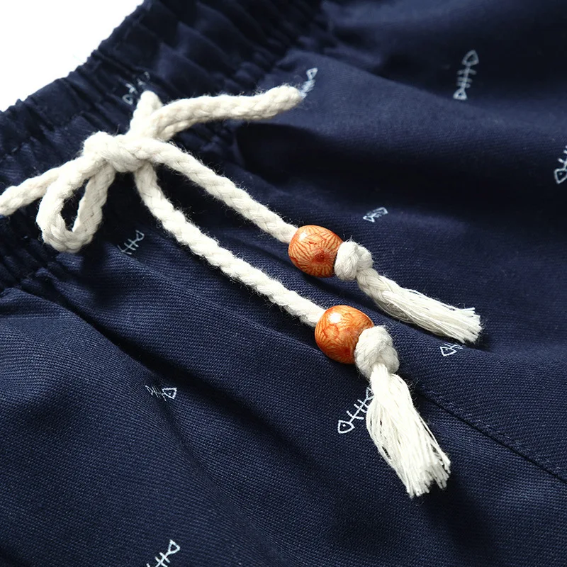2019 New Arrival Men Shorts Cotton Casual For Elastic Waist Summer Beach Personalized Printed High Quality | Мужская одежда