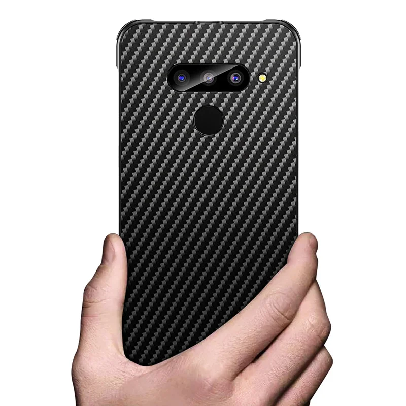 Броня Алюминиевый металлический корпус для телефона LG G8 V40 чехол из углеродного волокна Жесткий ПК антидетонационный чехол для LG V50 V40 полный корпус