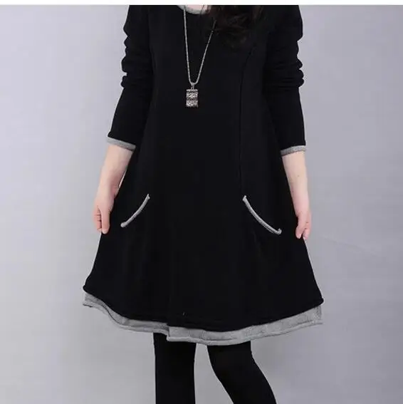 Женское Повседневное платье для беременных Платья зимняя одежда хлопковая