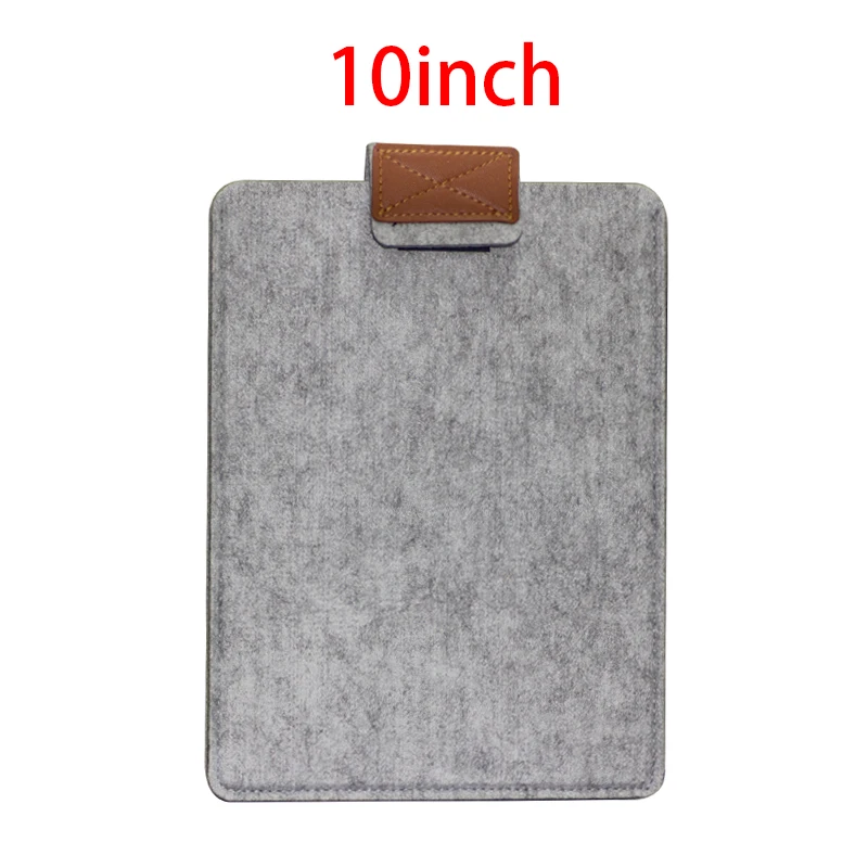10 inch light grey 7,9-10 дюймов Чехол-сумка, универсальный шерстяной фетровый чехол для планшета для ipad air 1 mini huawei Samsung 10,1 MIpad 4, чехол - Цвет: 10 inch light grey