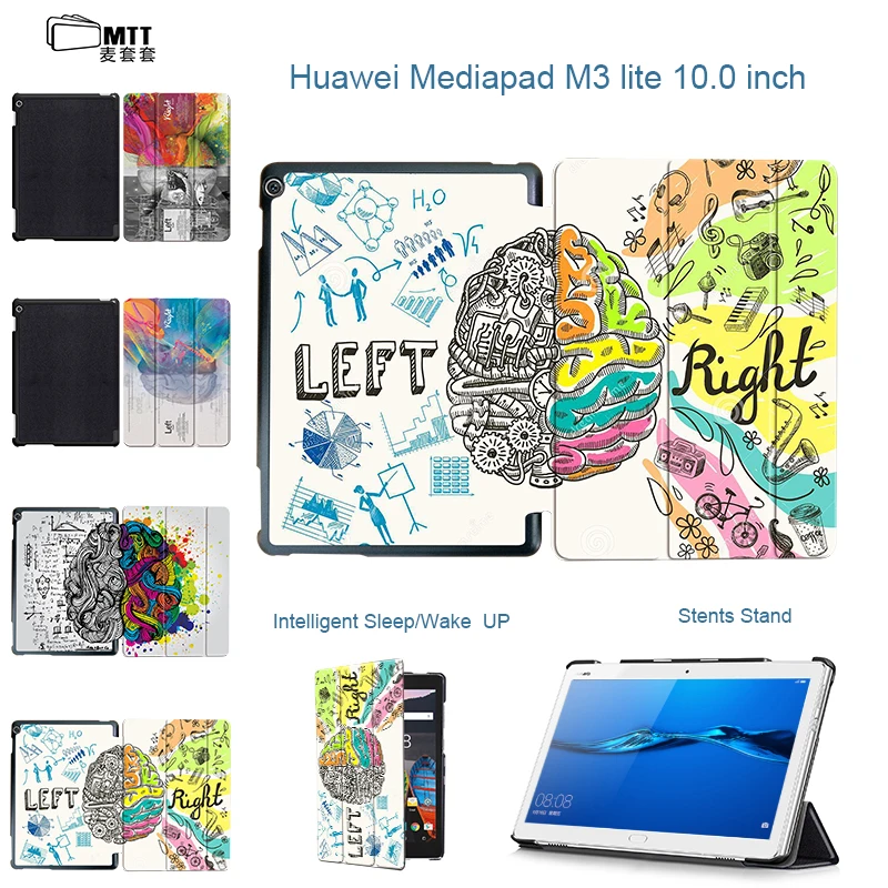MTT левый и правый кожаный чехол для 10,1 ''huawei MediaPad M3 Lite 10 BAH-W09 BAH-AL00 планшет складной защитный чехол с подставкой