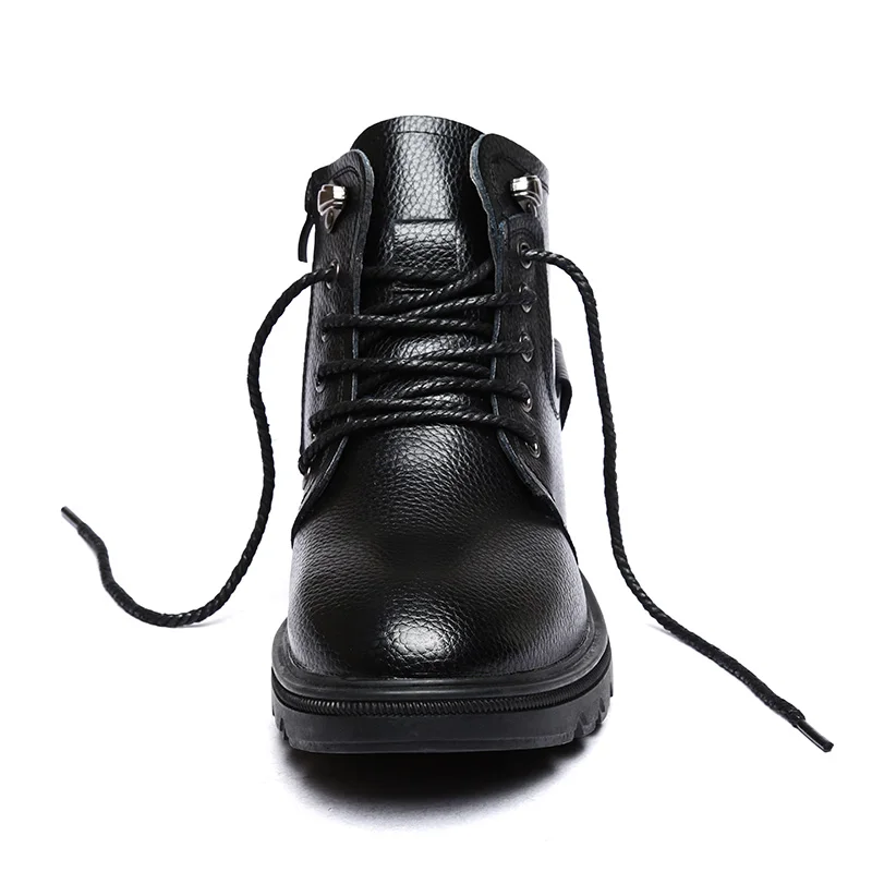 M.KESHIJIA Autumn Winter Men Boots 38-44 Vintage Style Shoes Casual Fashion High-Cut Lace-up Warm Hombre | Обувь