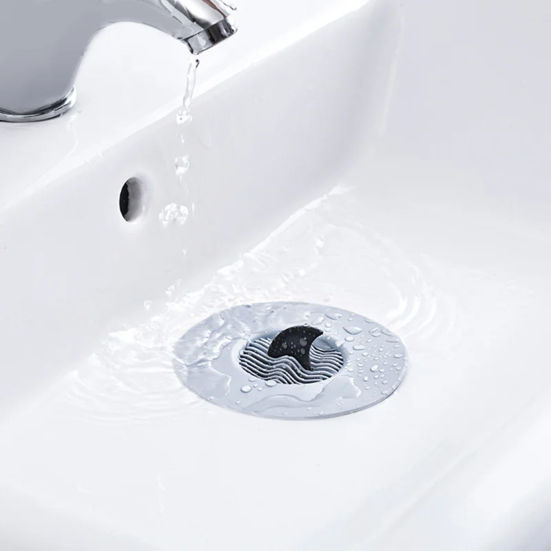 Акула силиконовая ванная комната сливная пробка Раковина фильтр для воды Ловец волос анти блокирующий сито для муки бассейна пол протектор дренажа