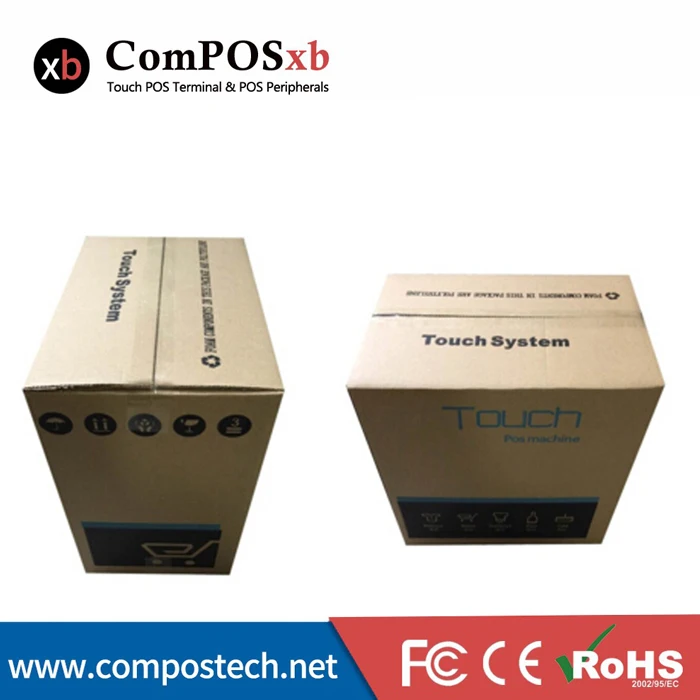 

Made In China Dual Resistive Touch Screen POS System With 15 Inch And 12 Inch Monitor With Card Reader