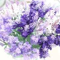 10 head artificial lavender flower bouquet artificial silk flower girl gift home wedding party garden decoration