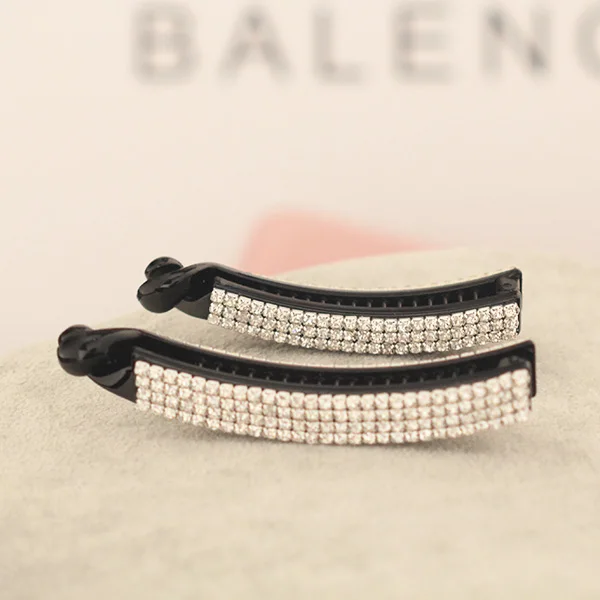 Genuine rhinestone Hair Clip vertical hairpin clip edge horsetail banana headdress | Украшения и аксессуары