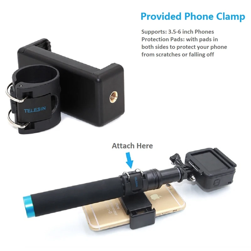 Телескопическая селфи палка выдвижной монопод + 3 сторонний штатив телефонный