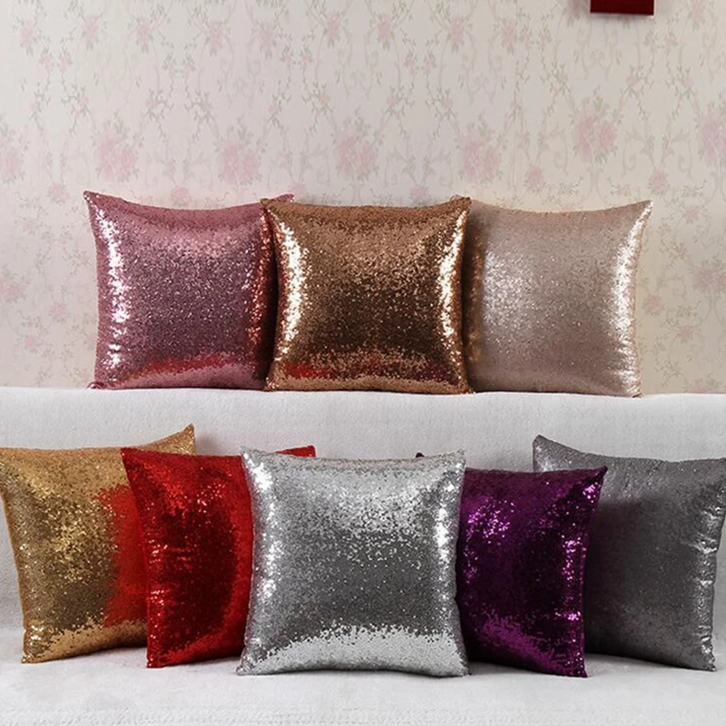Новая мода блестками подушки случай уникальный мягкий квадратный диван