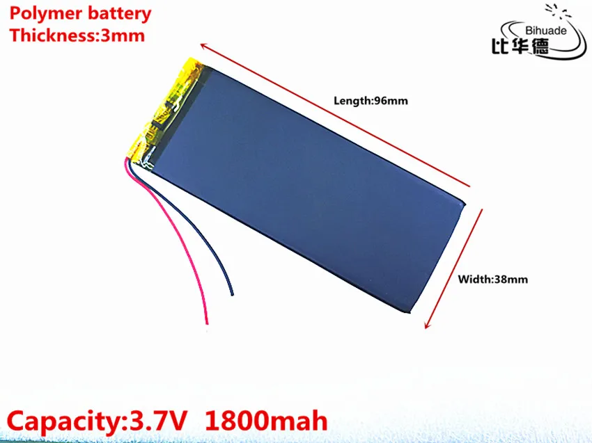10pcs/lot Good Qulity 3.7V 1800mAH 303896 Polymer lithium ion / Li-ion battery for TOY POWER BANK GPS | Электроника