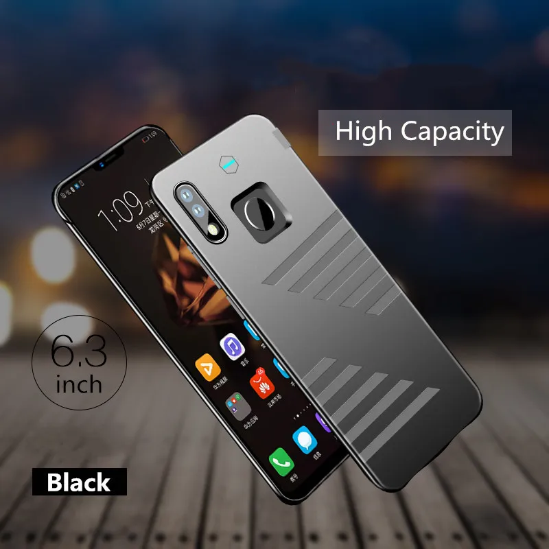 NTSPACE портативный внешний аккумулятор зарядное устройство чехол для huawei Nova 3 чехол с зажимом для аккумулятора 6800 мАч Внешний аккумулятор зарядное устройство чехол s - Цвет: Black
