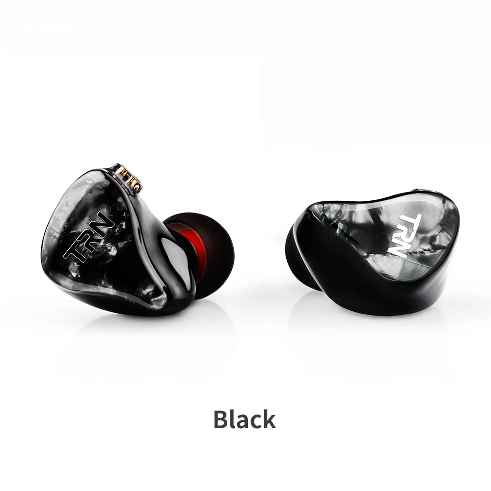 Black no mic TRN IM2 1BA+ 1DD гибридные наушники контролировать бег спортивные наушники HIFI гарнитура Заказные наушники съемный Отсоединяемый 2Pin кабель - Цвет: Black no mic