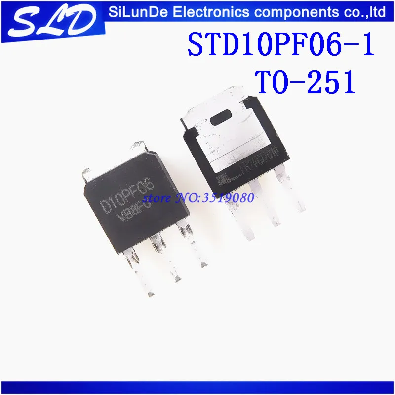 

Free Shipping 50pcs/lot STD10PF06-1 STD10PF06 D10PF06 TO-251 New and original IN STOCK