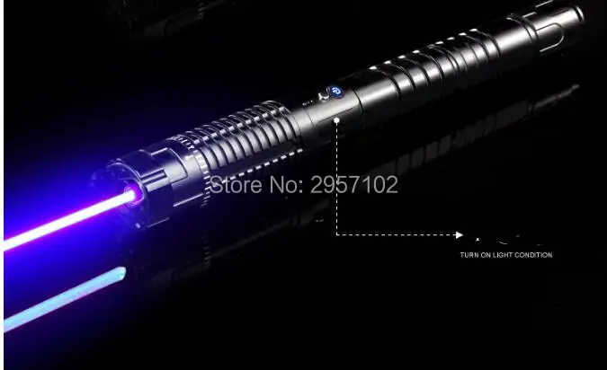 

450nm High Power Military 500w 5000000m Blue Laser Pointer Flashlight Burn Match Candle Lit Cigarette Wicked LAZER Torch Hunting
