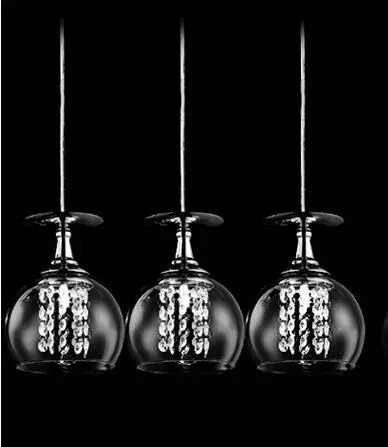 Лампы 1/3 в форме головы современные прозрачные стекла Подвесная лампа из бокала