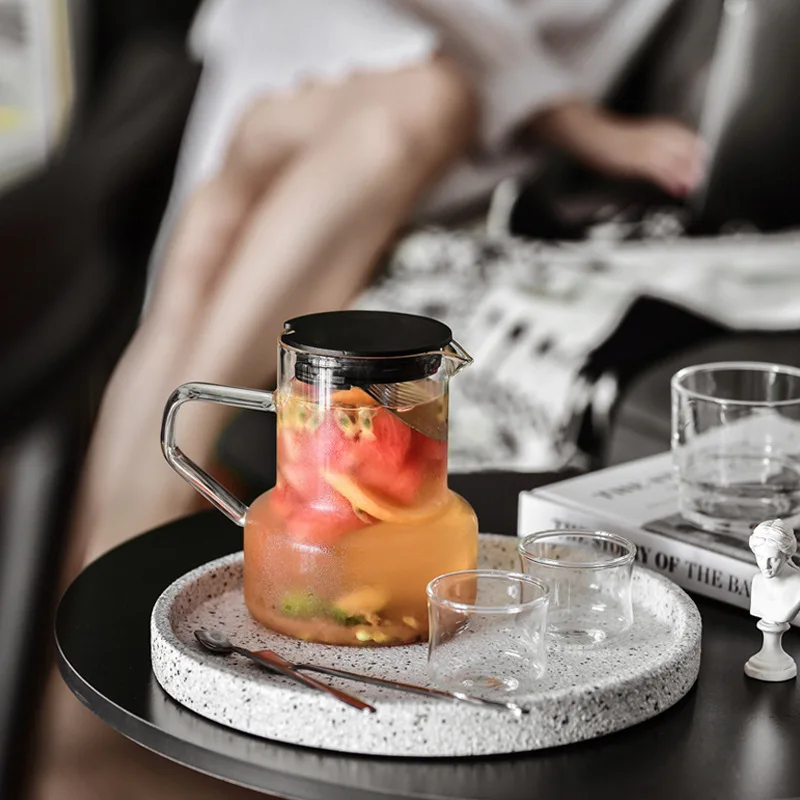 Clear Borosilicate Glass Teapot with Stainless Steel Infuser Strainer Heat Resistant Green Tea Pot Sangria Kettle | Дом и сад