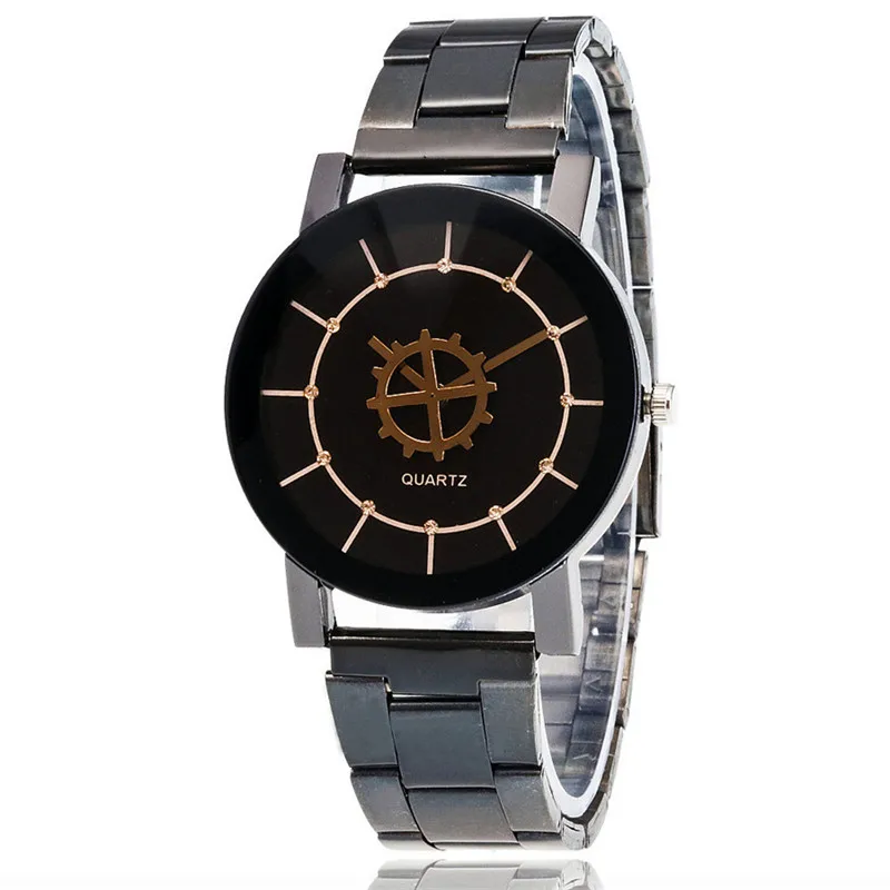 Новое поступление Шестерня дизайн стальной ремешок пара часы для дропшиппинг