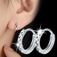 100 925 sterling silver fashion simple design ladies stud earrings for women jewelry wholesale birthday gift no fade