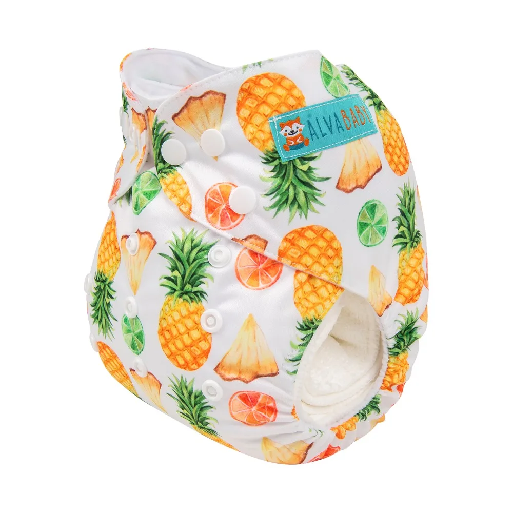 Новое поступление! Тканевые подгузники ALVABABY многоразовые детские с 1 вставкой из