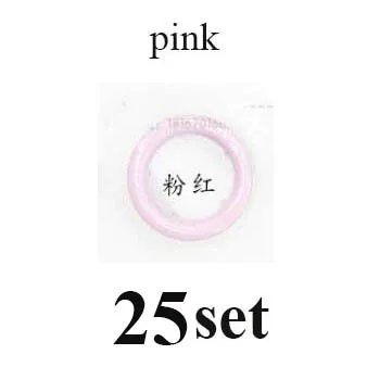 25set pink 25 наборов высокое качество металл латунь 9,5 мм зубчатая Кнопка Экологичные кнопки для ухода за кожей Поппер пряжки 20 Доступные цвета - Цвет: 25set pink