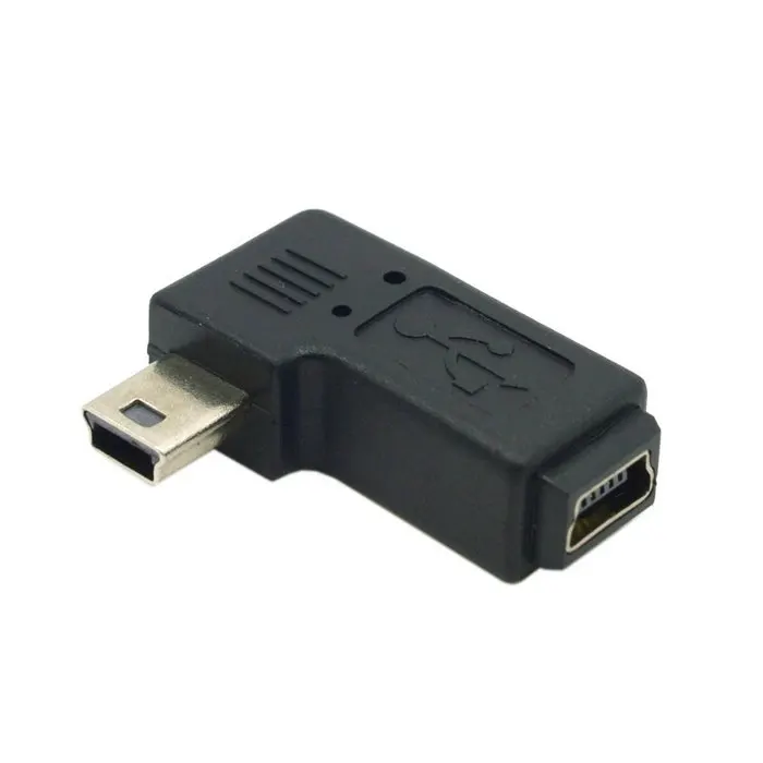 Left angled 90 градусов левый или правый угловой мини USB 2,0 5Pin папа-мама M к F УДЛИНИТЕЛЬ - Цвет: Left angled